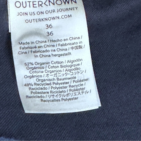 Outerknown Orbital Work Pants Navy Chino Sz 36 - Picture 13 of 16